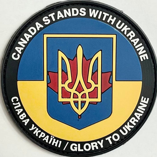 Morale Patch ''Canada Stands With Ukraine'' (Red & Yellow)