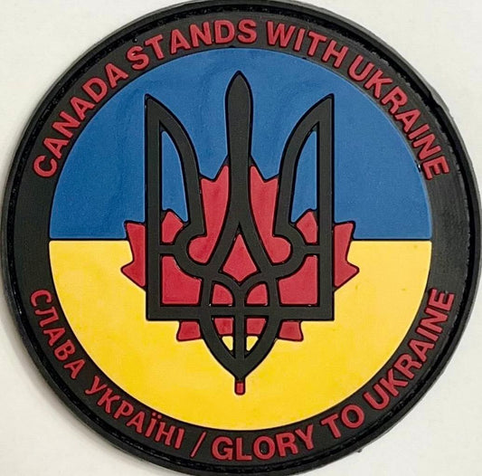 Morale Patch ''Canada Stands With Ukraine'' (Black & Red)